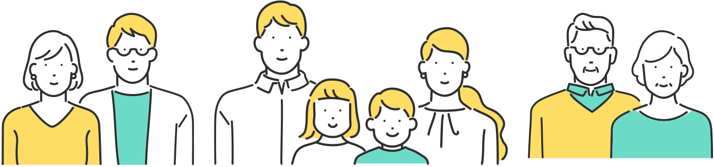 老若男女のイラスト